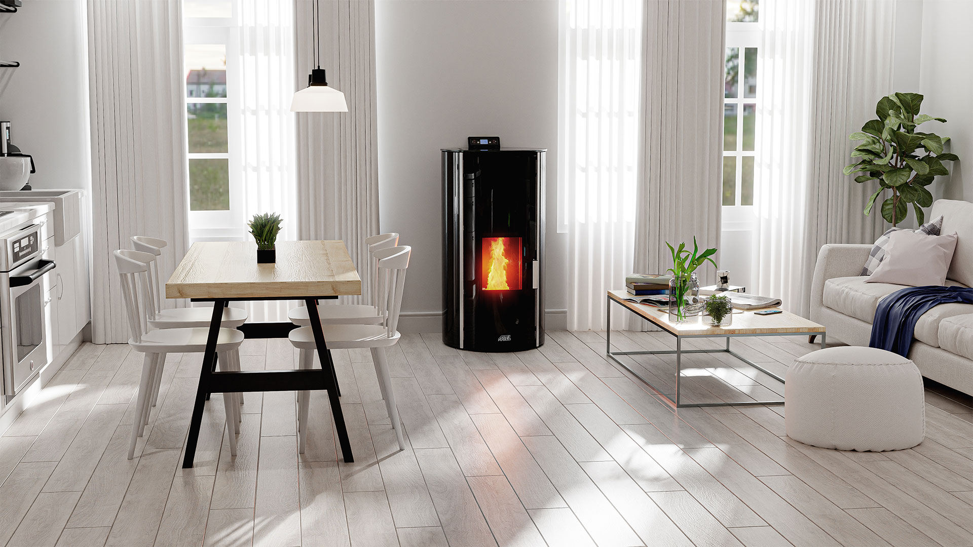 Poêle à granulés GODIN 9 kw, ESTRAY, Promo -25%